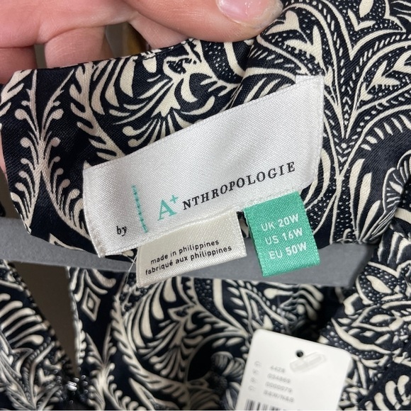 NWT Anthropologie Black and White Zadie Jumpsuit sz 16W - Picture 8 of 10